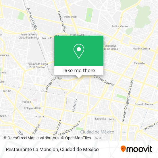Mapa de Restaurante La Mansion