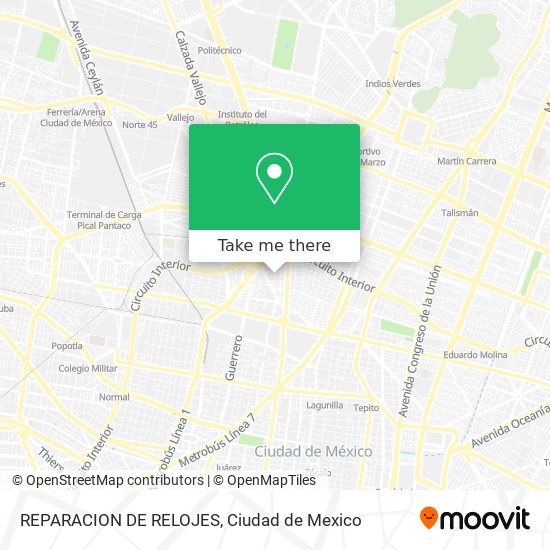 REPARACION DE RELOJES map