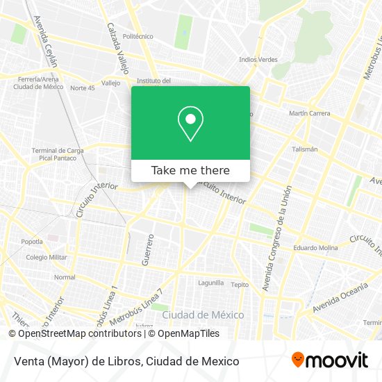 Mapa de Venta (Mayor) de Libros