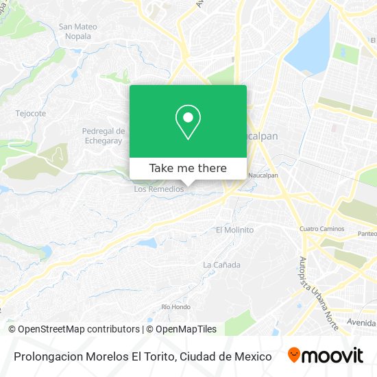 Mapa de Prolongacion Morelos El Torito