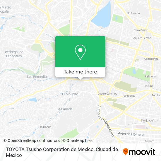 Mapa de TOYOTA Tsusho Corporation de Mexico