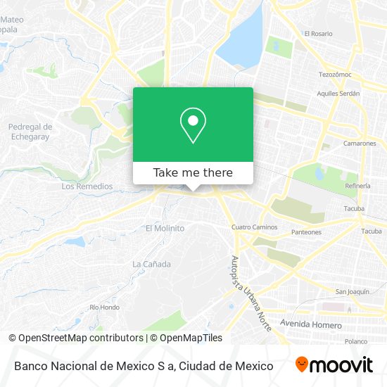 Banco Nacional de Mexico S a map