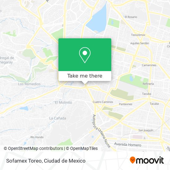 Sofamex Toreo map