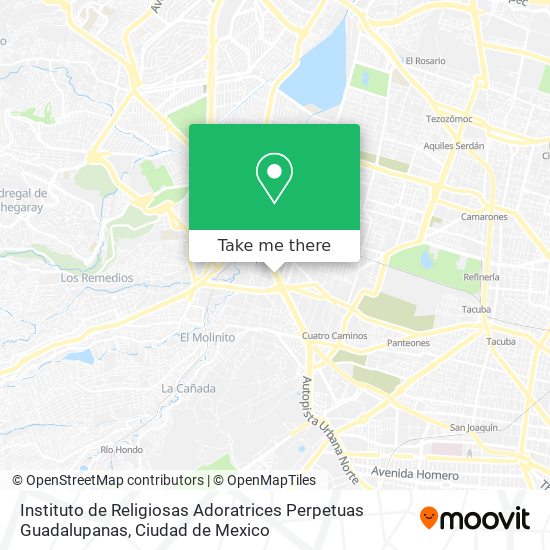 Mapa de Instituto de Religiosas Adoratrices Perpetuas Guadalupanas