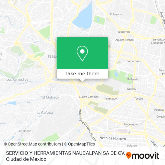 SERVICIO Y HERRAMIENTAS NAUCALPAN SA DE CV map