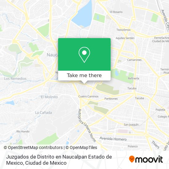 Juzgados de Distrito en Naucalpan Estado de Mexico map