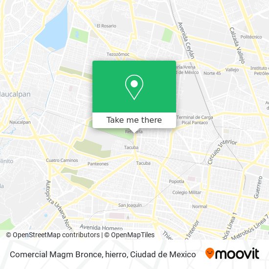 Mapa de Comercial Magm Bronce, hierro