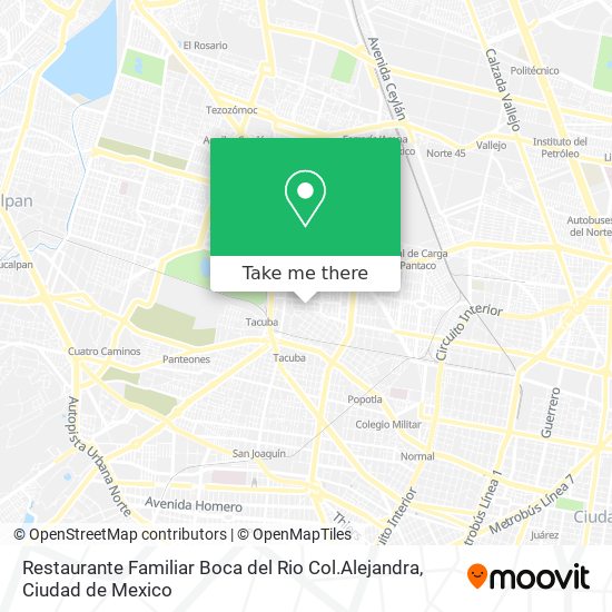 Mapa de Restaurante Familiar Boca del Rio Col.Alejandra