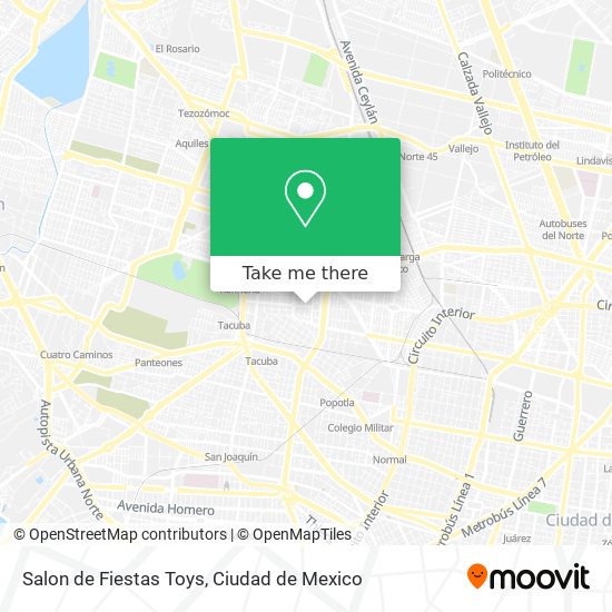 Salon de Fiestas Toys map