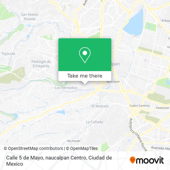 Mapa de Calle 5 de Mayo, naucalpan Centro