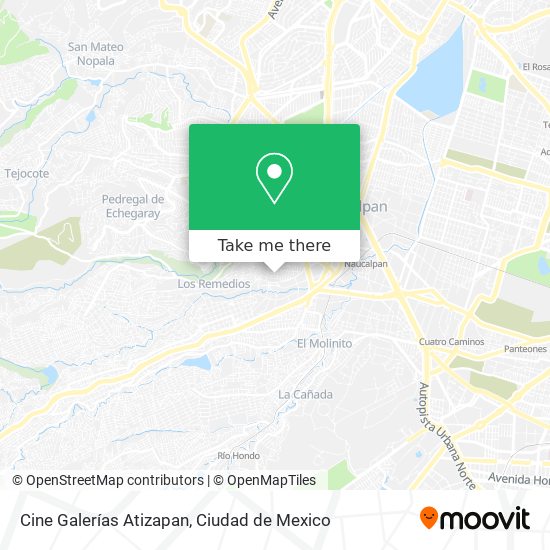 Mapa de Cine Galerías Atizapan