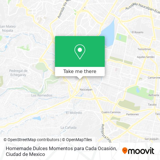 Mapa de Homemade Dulces Momentos para Cada Ocasión