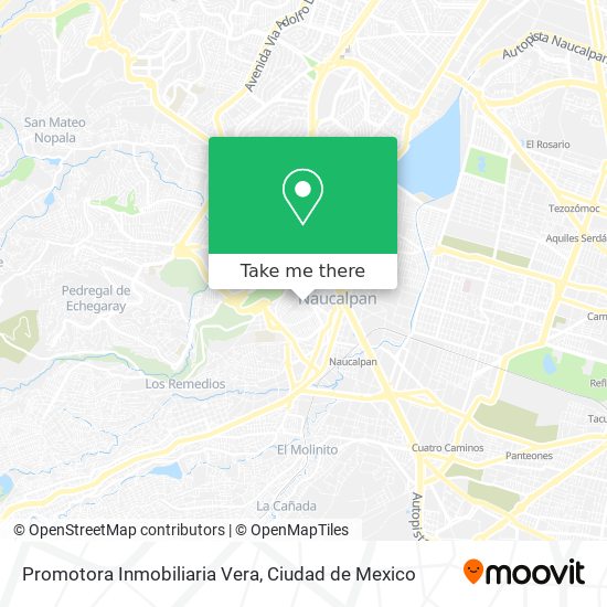 Mapa de Promotora Inmobiliaria Vera