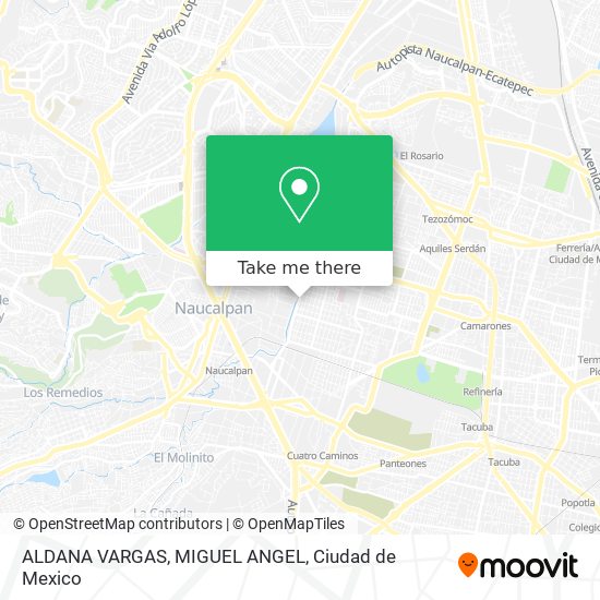 Mapa de ALDANA VARGAS, MIGUEL ANGEL