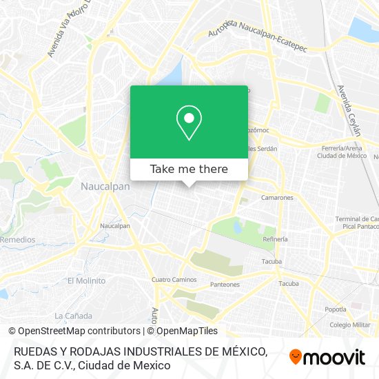 Mapa de RUEDAS Y RODAJAS INDUSTRIALES DE MÉXICO, S.A. DE C.V.