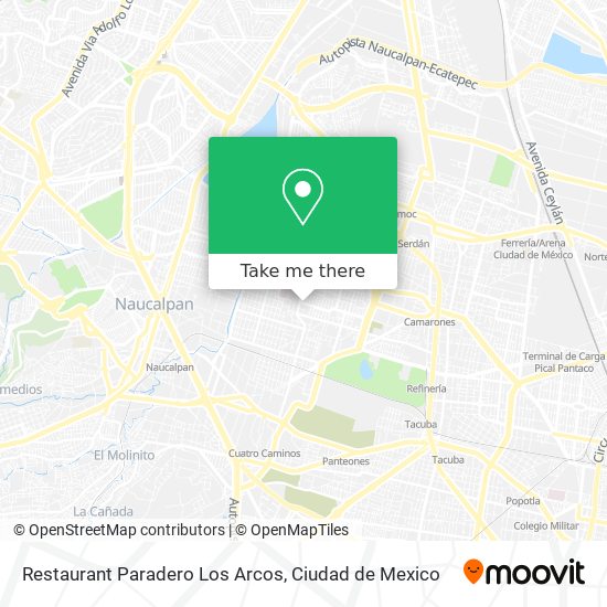 Restaurant Paradero Los Arcos map