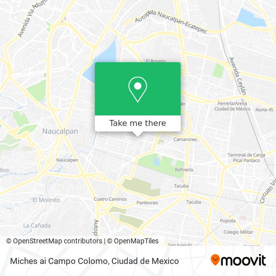 Miches ai Campo Colomo map