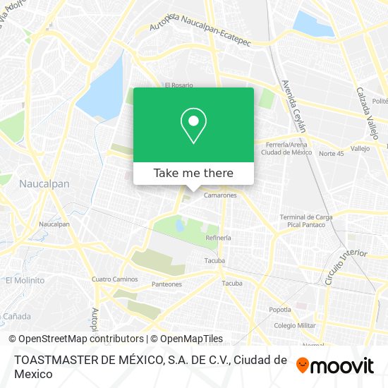 TOASTMASTER DE MÉXICO, S.A. DE C.V. map