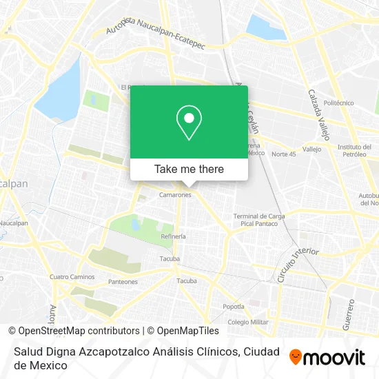 Salud Digna Azcapotzalco Análisis Clínicos map