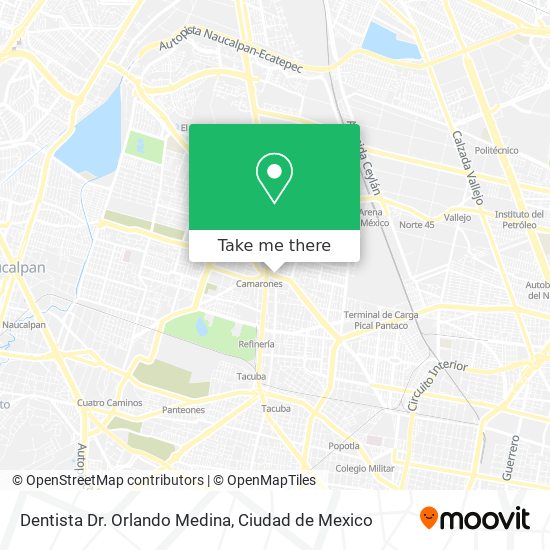 Mapa de Dentista Dr. Orlando Medina