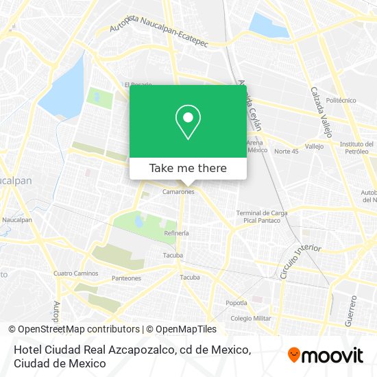 Mapa de Hotel Ciudad Real Azcapozalco, cd de Mexico