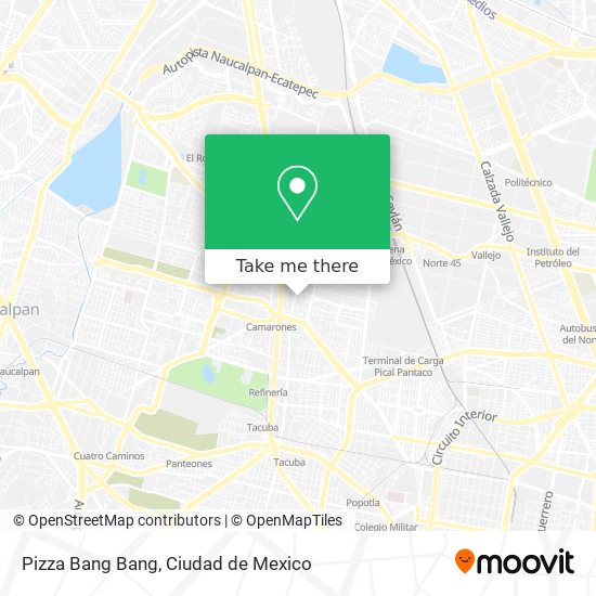 Mapa de Pizza Bang Bang