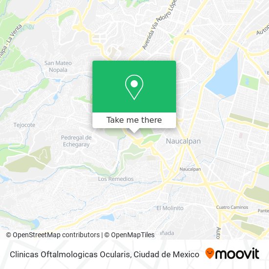 Clinicas Oftalmologicas Ocularis map
