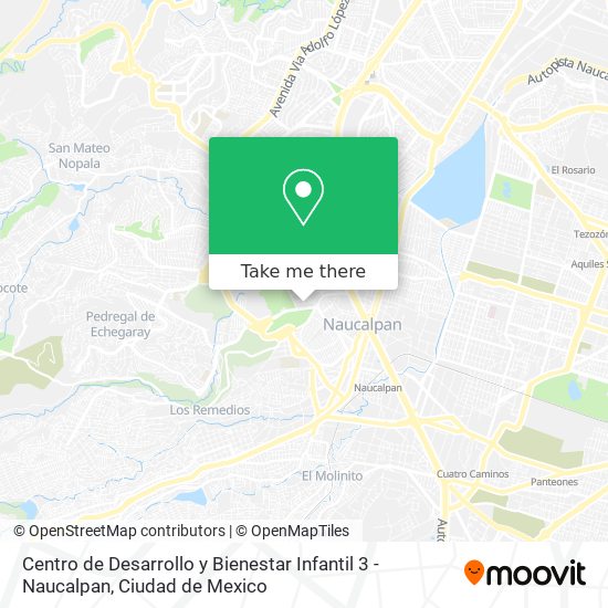 Centro de Desarrollo y Bienestar Infantil 3 - Naucalpan map