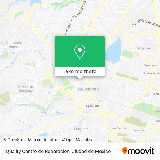 Mapa de Quality Centro de Reparación