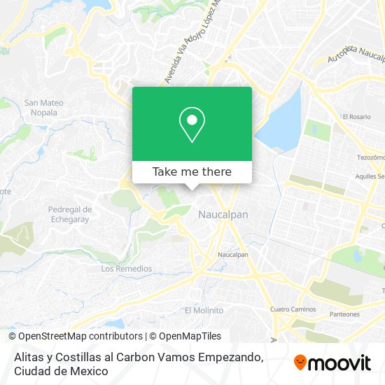 Mapa de Alitas y Costillas al Carbon Vamos Empezando