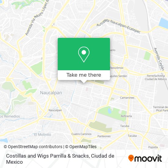Costillas and Wigs Parrilla & Snacks map