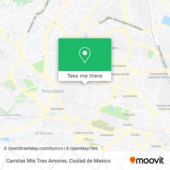 Carnitas Mis Tres Amores map