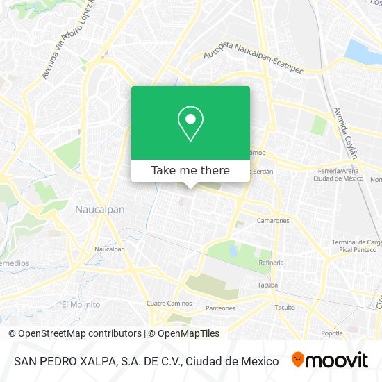 SAN PEDRO XALPA, S.A. DE C.V. map