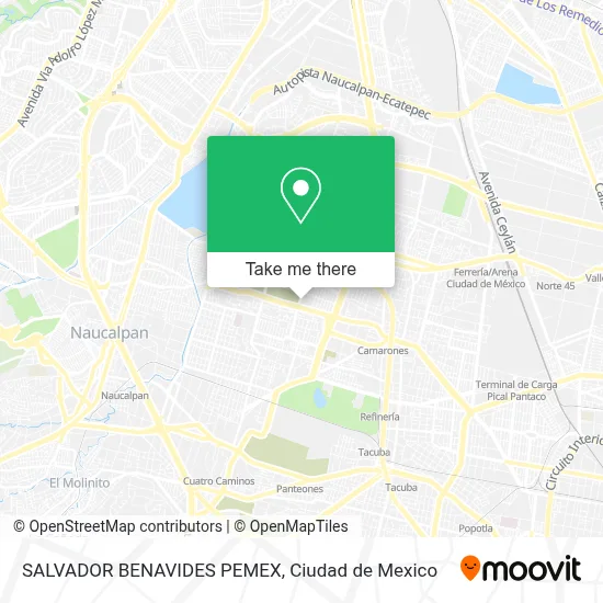 SALVADOR BENAVIDES PEMEX map