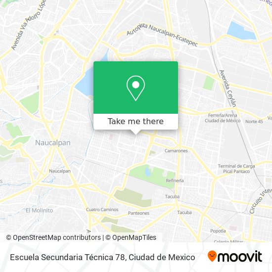 Escuela Secundaria Técnica 78 map