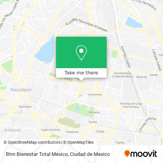 Btm Bienestar Total México map