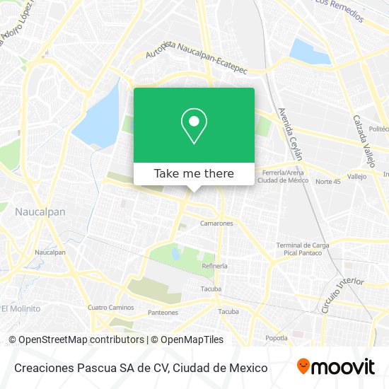 Mapa de Creaciones Pascua SA de CV