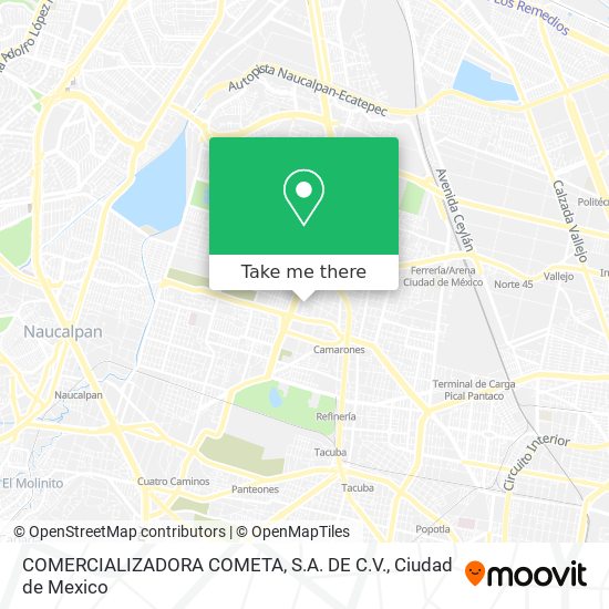 COMERCIALIZADORA COMETA, S.A. DE C.V. map