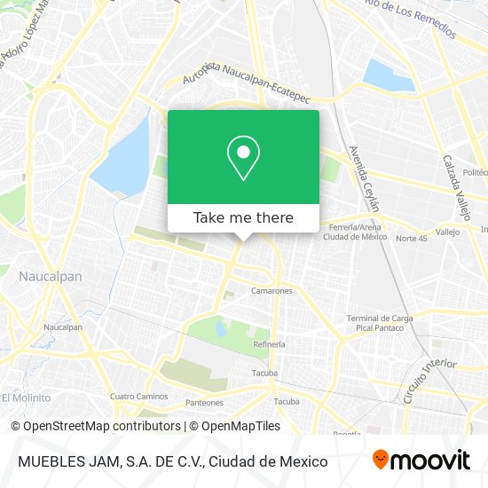 MUEBLES JAM, S.A. DE C.V. map