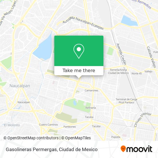 Gasolineras Permergas map