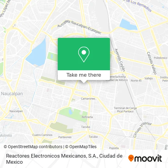 Reactores Electronicos Mexicanos, S.A. map