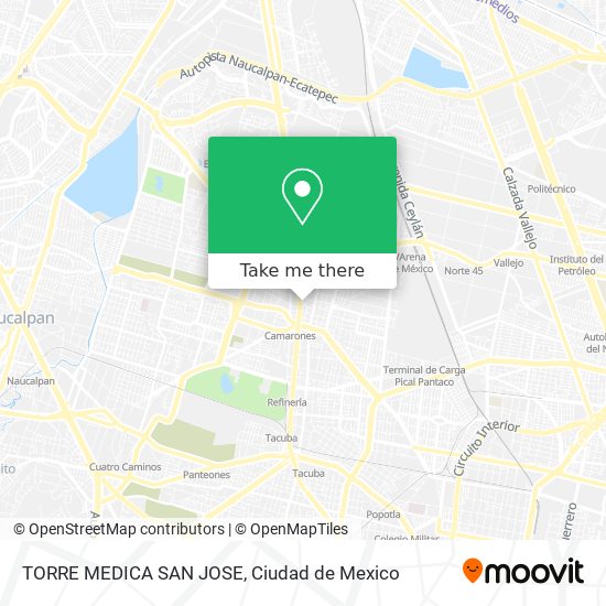 TORRE MEDICA SAN JOSE map