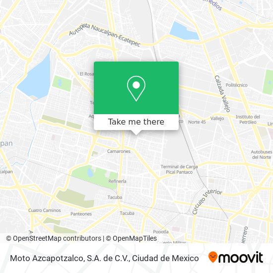 Mapa de Moto Azcapotzalco, S.A. de C.V.