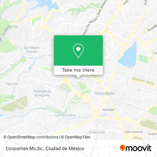 Corpomex Mc,Sc. map