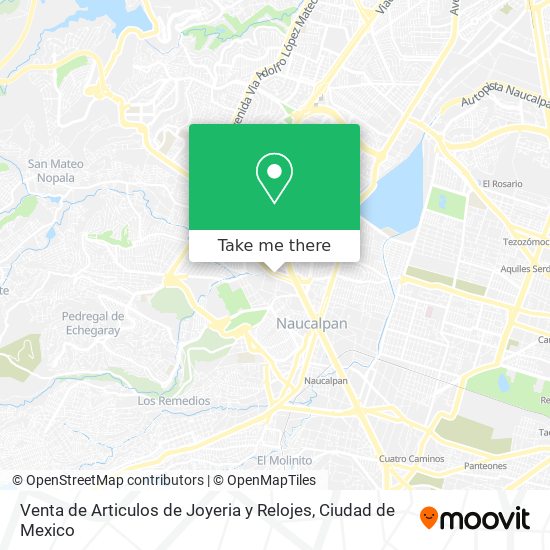 Mapa de Venta de Articulos de Joyeria y Relojes