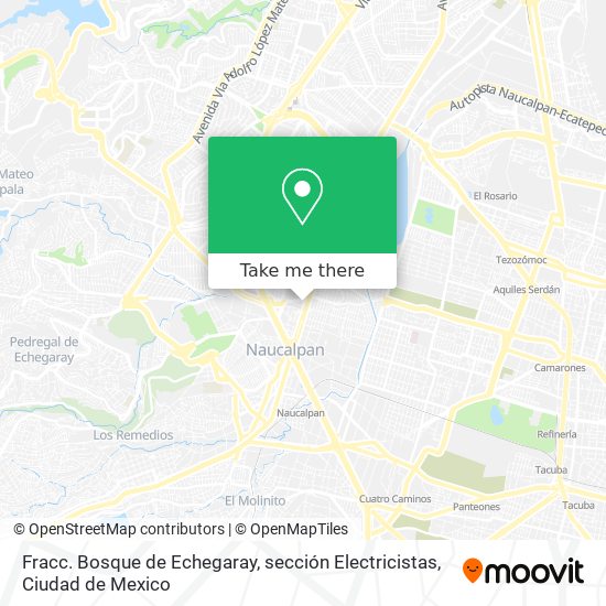 Mapa de Fracc. Bosque de Echegaray, sección Electricistas