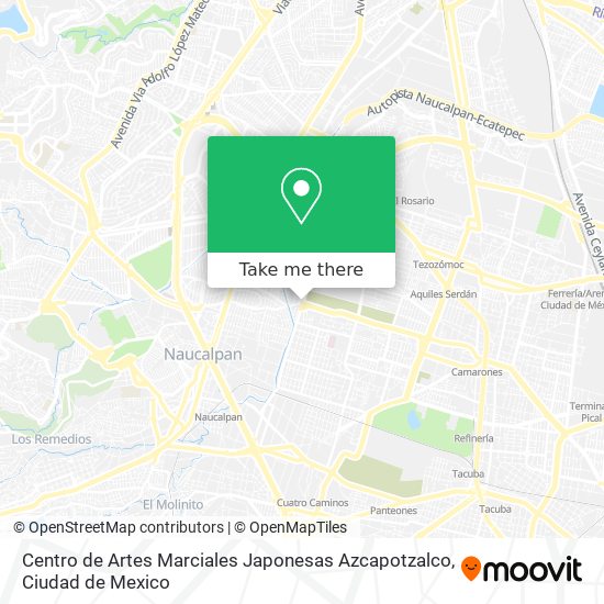 Centro de Artes Marciales Japonesas Azcapotzalco map