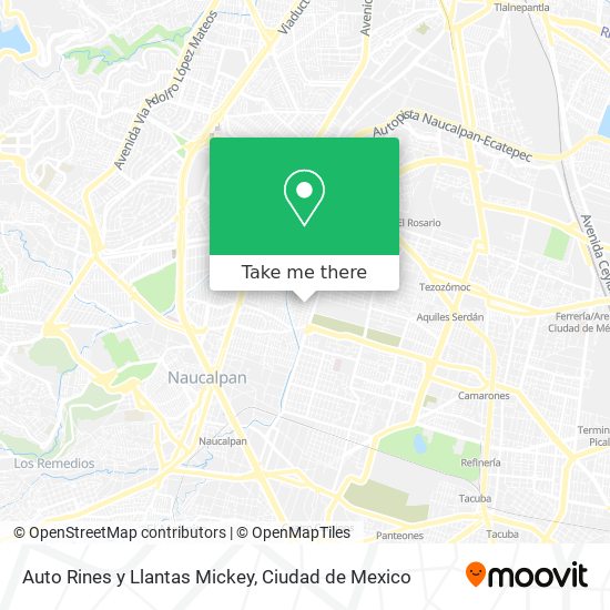 Auto Rines y Llantas Mickey map