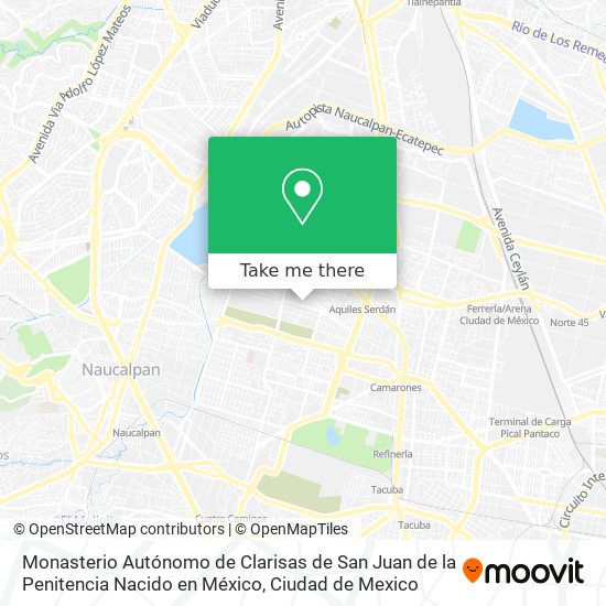 Monasterio Autónomo de Clarisas de San Juan de la Penitencia Nacido en México map