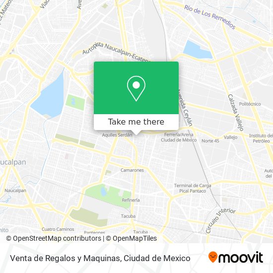 Venta de Regalos y Maquinas map